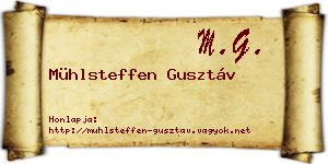 Mühlsteffen Gusztáv névjegykártya